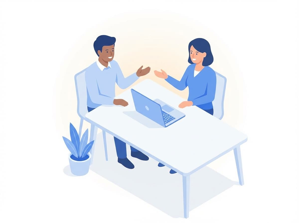 はじめての方の、伴走者 を象徴するイラスト